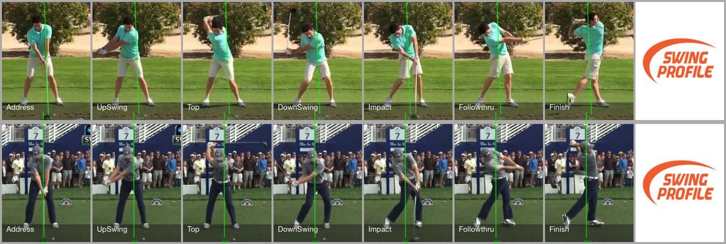 Rory McIlroy and Jordan Spieth Swing Sequence comparison