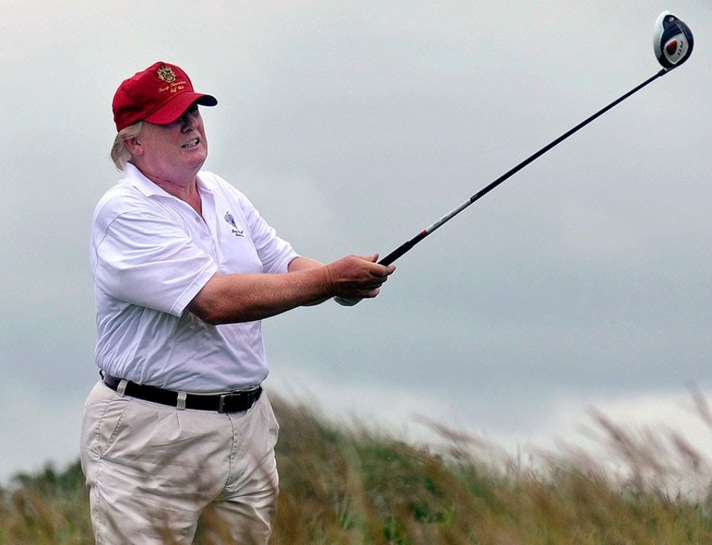 Donald trump golf swing