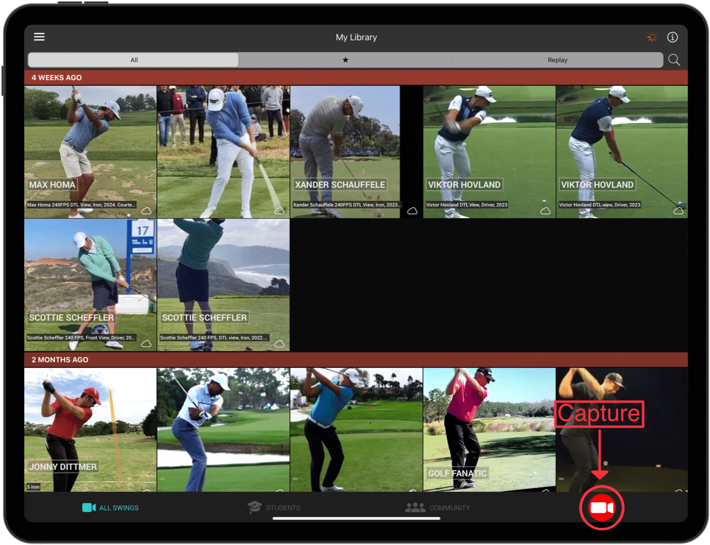 Capture Screen | Swing Profile